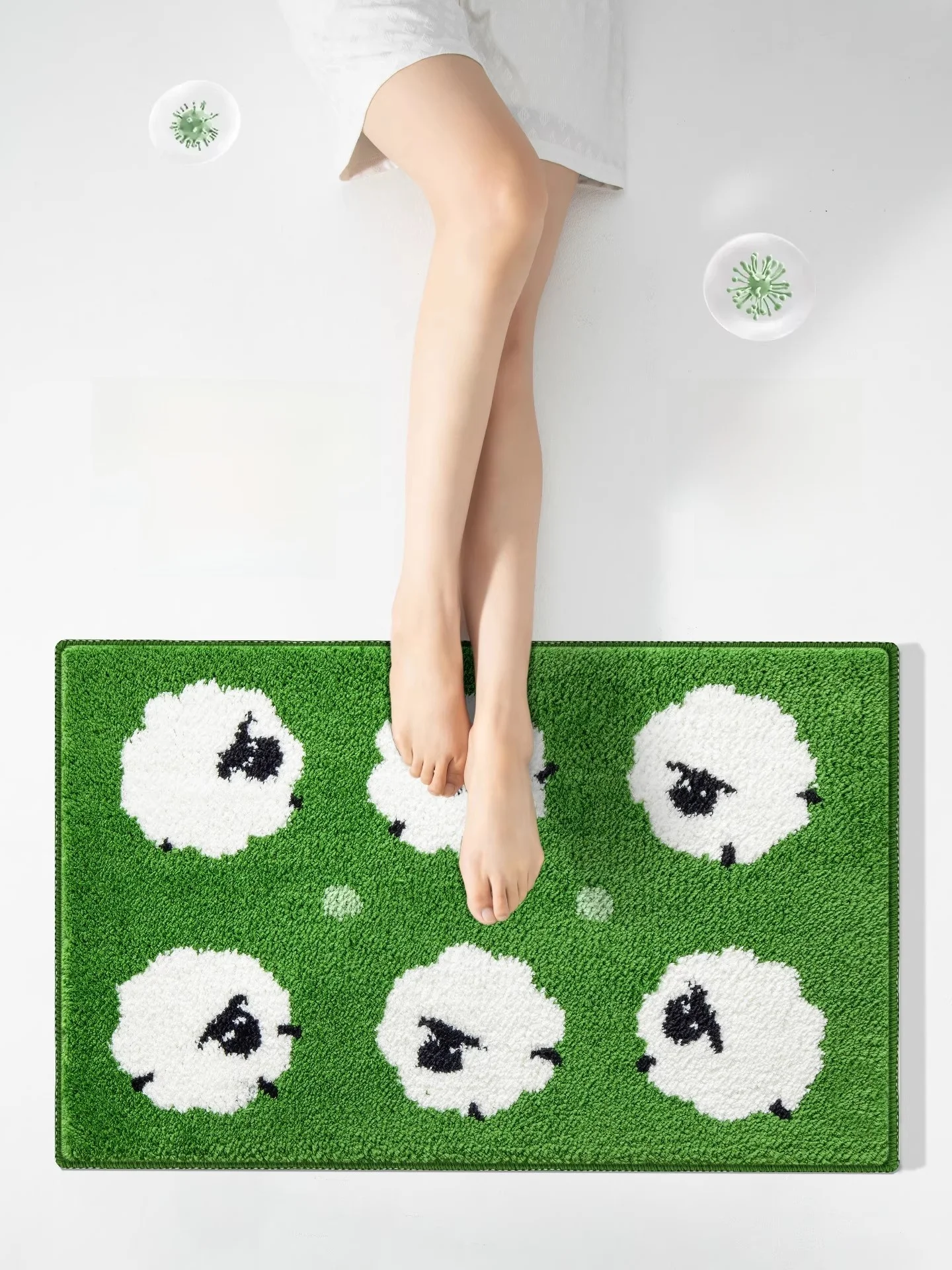 バスルーム用グリーンの珪藻土マットは水虫予防に効果的か？