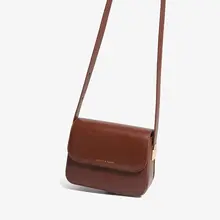 シンプルなデザイン！豆腐型ショルダーバッグ【女性用・小型・カジュアル】