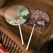 中国風デザインの団扇【学生向け・夏用・創意的な携帯プラスチック製】