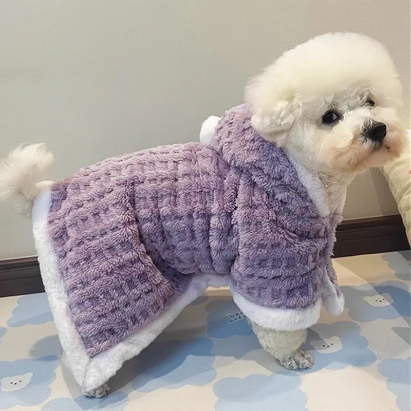 小型犬用暖かい毛布：冬期の寒さ対策に最適なスリ袖デザイン斗篷