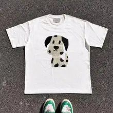 ダルメシアンプリント 男女兼用 短袖Tシャツ【軽量・透け防止・ユニークデザイン】