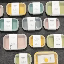 ミニ折りたたみ可能な食品用シリコンランチボックス【フルーツ・野菜用・保存容器】