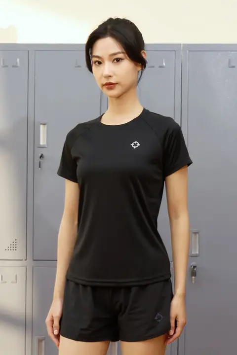RIGORER 夏用透湿感覚のランニングTシャツ【女性用・フィットネス・ヨガ対応・ストレッチ・半袖】