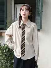気質ストライプ シャツ 女性用 春秋 2025年新作