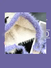 可愛らしい毛むくじゃらの雷锋帽【防寒・耳あて付き・おしゃれなニット帽】