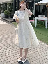 大きいサイズの夏用フラワープリントワンピース【新中式・極上の柔らかさ・フィット】（セットアップ対応  ）
