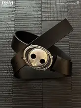 立体デザインの水天使合金牛皮ベルト