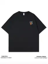 クルーネック 半袖Tシャツ【クマプリント・シンプル・カジュアル・フィット】