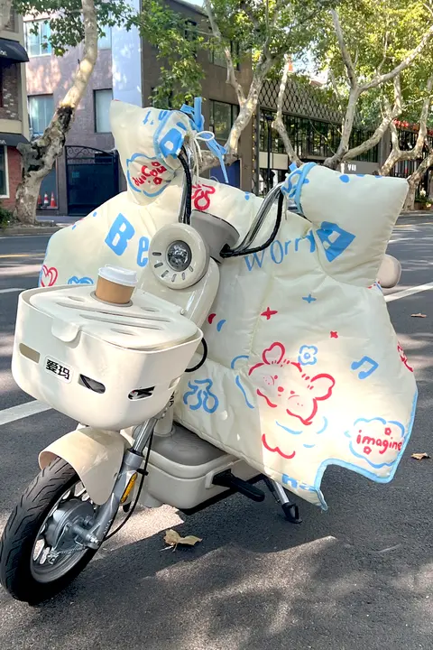 可愛い電動バイク用防風カバー【冬用・加厚・保温】