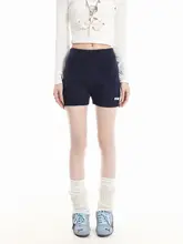 レトロデザイン ニットショートパンツ【シンプル・カジュアル・大人女性用】（セットアップ対応）