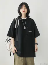 漫渡 320gダブルファブリック刺繍ポケット付きショートスリーブTシャツ【ルーズフィット・ポケットデザイン】