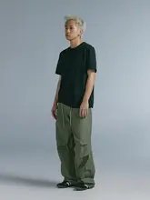 AHNKANK ユニセックスラフワイドTシャツ【カジュアル・ベーシック】