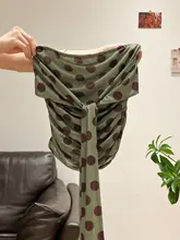 グリーンドットのキャミソールトップ【肩出し・美しい背中・バックストラップ】
（セットアップ対応）