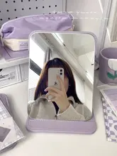 卓上ミラー 折りたたみ式 化粧鏡 コンパクト 可愛い 収納 女子学生 寮 おしゃれ