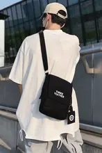 カジュアルキャンバスショルダーバッグ【大学生向け・通勤用・スリムデザイン】