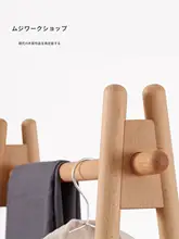 天然木製のマントルハンガー【落地式・衣類展示用・シンプルデザイン】