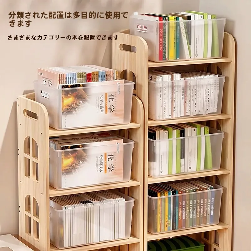 自宅図書館の収納をシンプルに：透明な大容量収納ボックスZB039の実用性解析