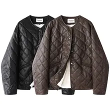 レトロダイヤモンドパターンの加毛ライダースジャケット【冬用・プレミアム感】