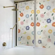 不透明な窓ガラス用遮光シール【自粘着・寝室用・遮熱・模様入り】