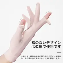 アウトドア用UVカット手袋【涼感・女性用・スリムフィット・タッチパネル対応】