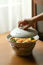 九土 陶器製 浅型土鍋【ご家庭用・煲仔飯・明火対応・煮込み・お粥用】