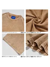 国風スタイルのウォッシュドショートスリーブTシャツ【カジュアル・男女兼用】