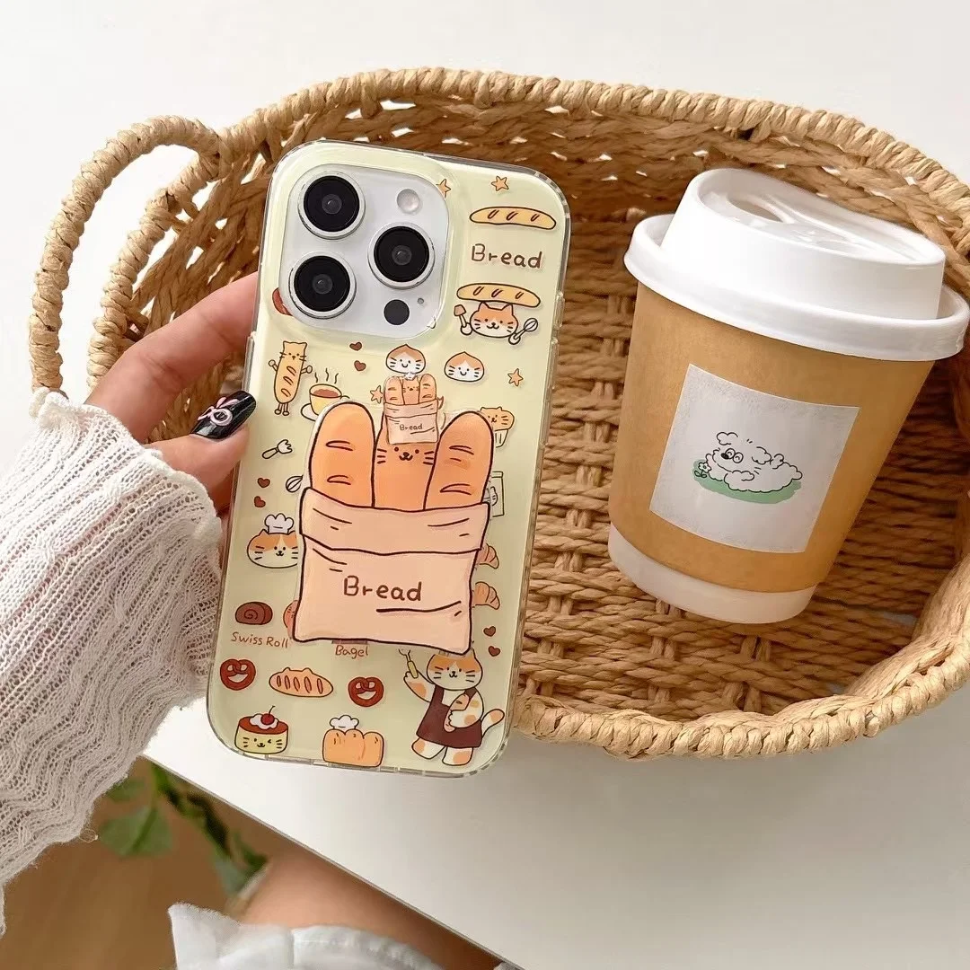 カートゥーンパン型スマートフォンケース：インスタ風デザインと衝撃吸収の実用性