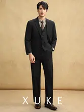 ビジネススーツ【洗濯機可・アイロン不要・三点セット・フォーマル・通勤用】（セットアップ対応）