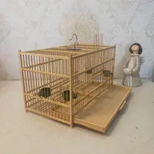 純竹製 鳥かご【手作り・小型鳥種用・繁殖用】
