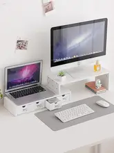 デスクトップPC用 デスク昇降スタンド【引き出し付き収納ラック・デスク上整理用】