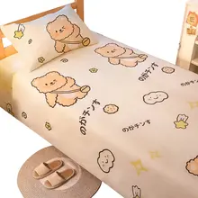インスタ風デザインのダブルサイズベッドシーツ【夏用・柔らかなフランネル】（セットアップ対応）