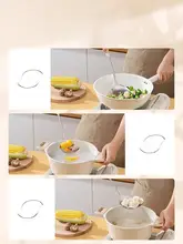 Suncha 304不織鋼製の家用フライ返し【ブナ材ハンドル・お玉・こし器・炒め用・キッチン用】（セットアップ対応）