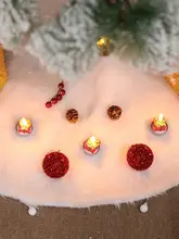 クリスマスツリー用スカート【純白・長毛フリース・装飾マット】