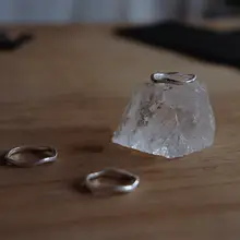リング レディース シルバー925 ミラー仕上げ 流線形デザイン ツヤあり 「For handmade」