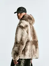 鬼顔刺繍の秋冬用フーディージャケット【アメリカンスタイル・極上の柔らかさ・羊羔毛風】