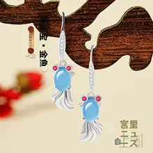 海藍宝石のピアス【女性用・ブルークリスタル・純銀製・夏向け・誕生日プレゼント】