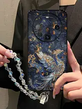 ファッションなデザインのHuawei Mate 60 Pro 用 ケース【全包型・手提げチェーン付き・防振保護】