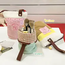 立てて使える大容量化粧ポーチ【旅行用・持ち運び便利・仕切り付き】