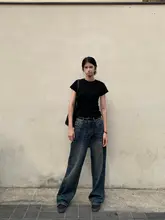 LIFEASAM レディース 夏用コットン短袖Tシャツ【シンプルデザイン・フィット感・カジュアル】