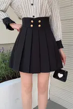 ハイウエスト プリーツスカート 女性の夏のスカート