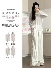 レースワイドパンツ【夏用・高腰・フィット・新中式風・アイスシルク】