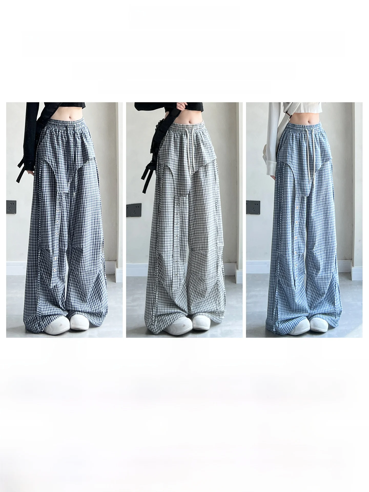 アメリカンチェックのハイウエストワイドパンツ：デザイン性と夏用シーンでの実用性を解説