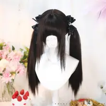 ロリータスタイル フルウィッグ【前髪あり・ツインテール・オシャレ髪型】