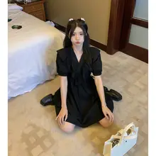 夏用 レディース ウエストマーク イレギュラーヘム ワンピース【デザイン性・短袖・やわらかい素材】