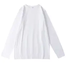 長袖Tシャツ ユニセックス 綿100% 厚手 クルーネック 無地 オーバーサイズ カジュアル インナー トップス 着回し カーキ