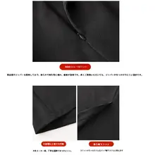 米白色ハイウエストスカート【春夏用・中長丈・ダブルスリット・Aライン】