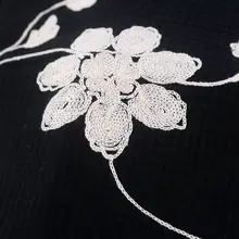 日本製立体刺繍綿クレープ生地