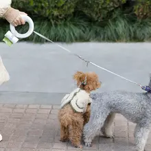 ペット用ダブルヘッド引きリード【伸縮性・犬用・キャット用】