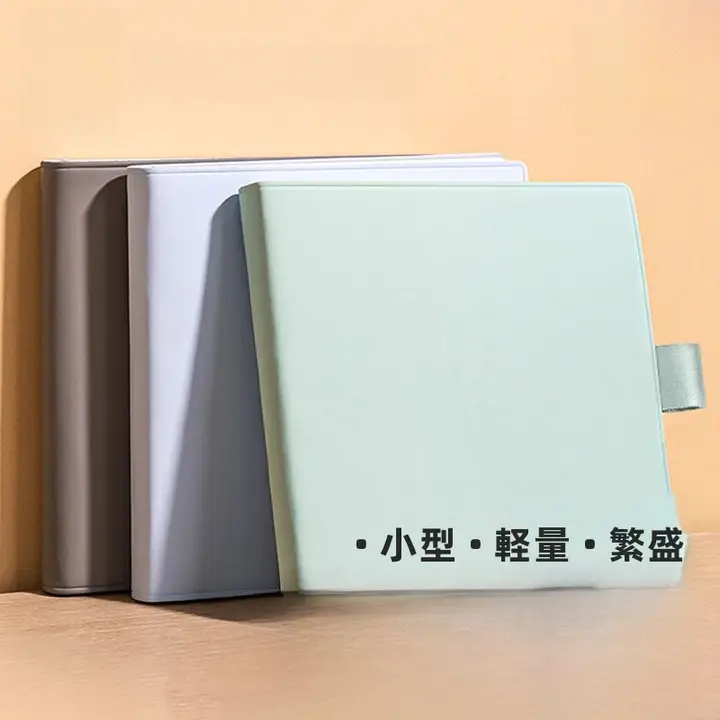 シンプルなデザインのビジネス用ポケットノート【レザー風・厚手・記録用】