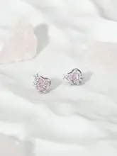 愛心星型ミニピアス【極上の柔らかさ・S999純銀・かわいいデザイン】